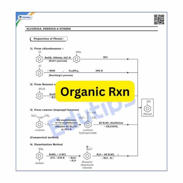 WB Chemistry Organic Formula Sheet PDF