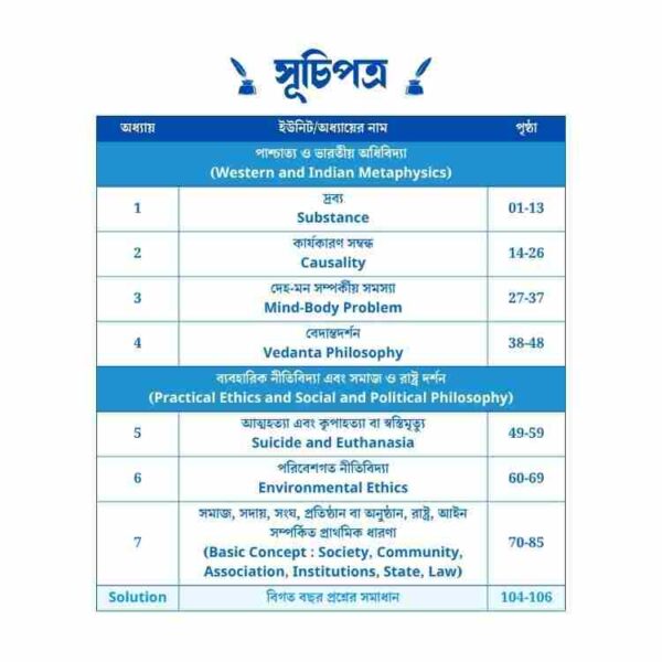 HS Class 12 3rd Semester Philosophy Suggestion Notes + MCQ PDF দর্শন ...